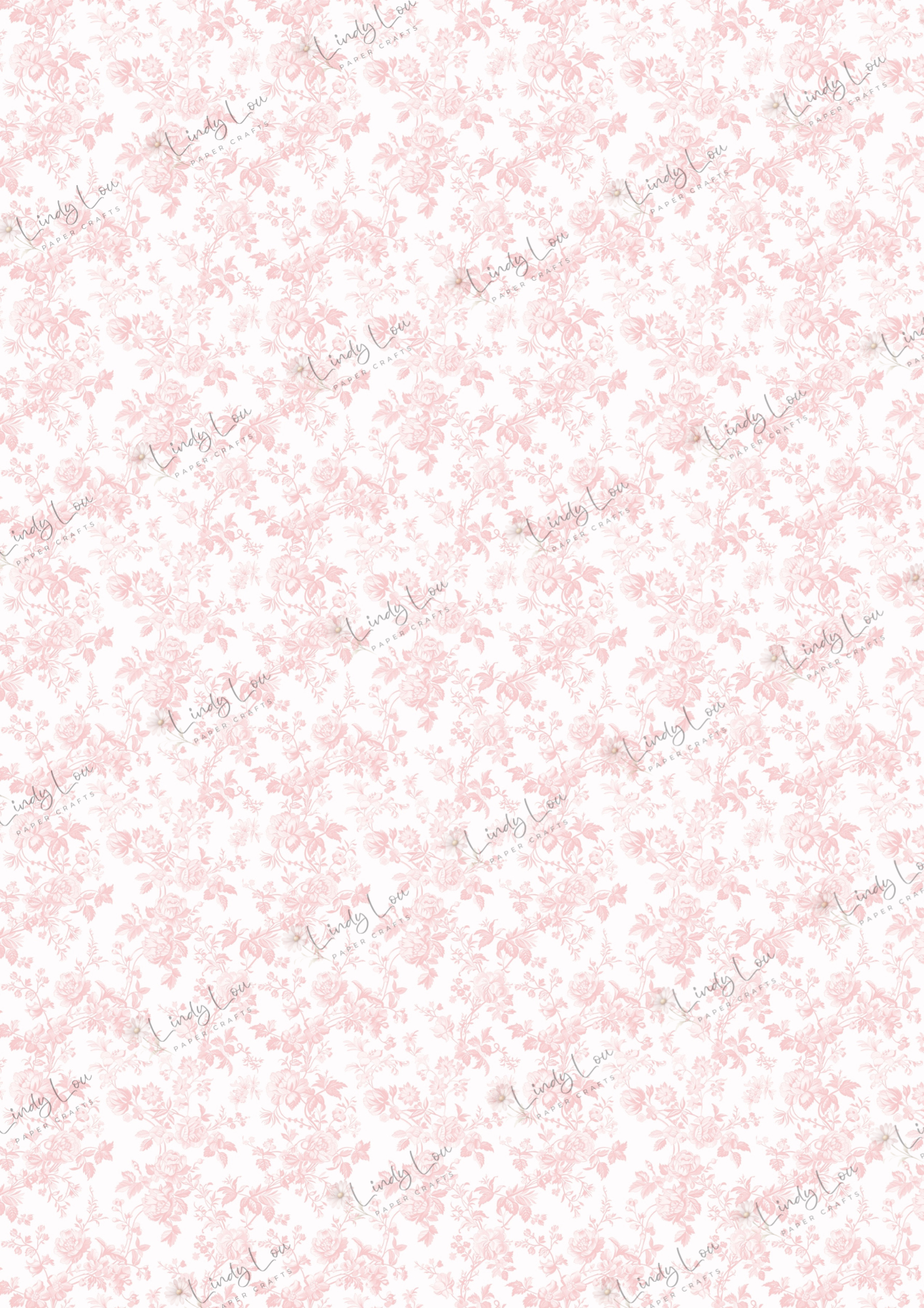 A4 Single Sheet - Sweet Baby Girl - Timeless in Pink