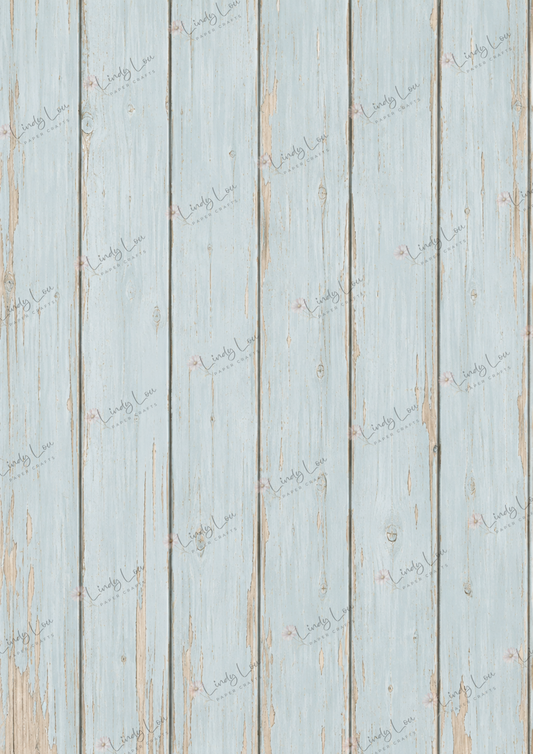 A4 Single Sheet - Giddy up Cowboy - Fence Blue