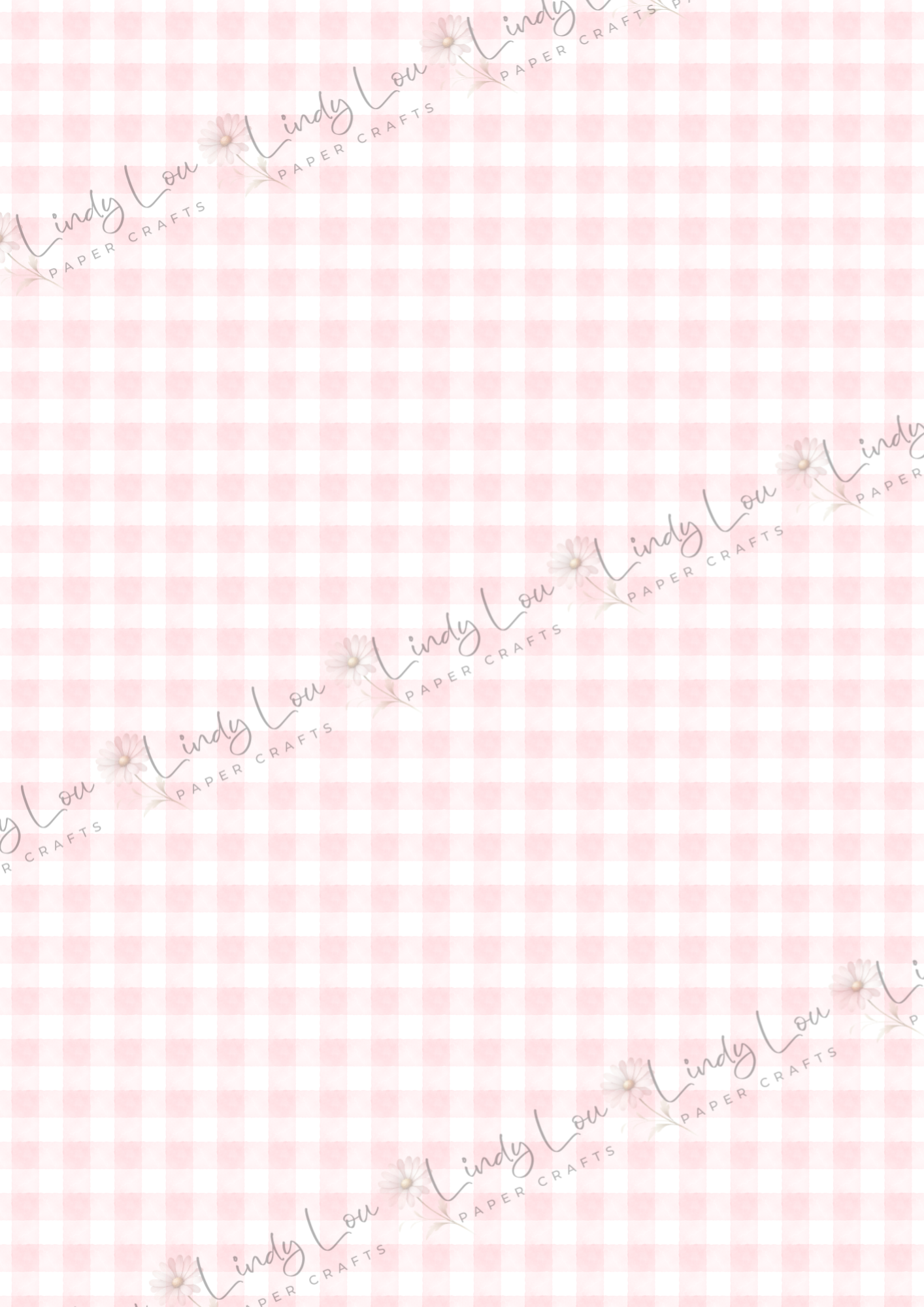 A4 Single Sheet - Cute Little Cowgirl - Sweet Gingham