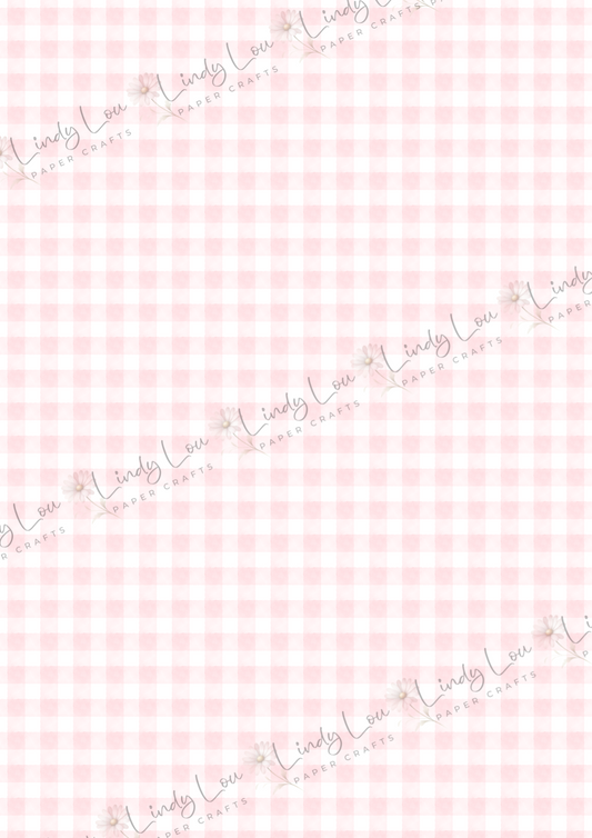 A4 Single Sheet - Cute Little Cowgirl - Sweet Gingham