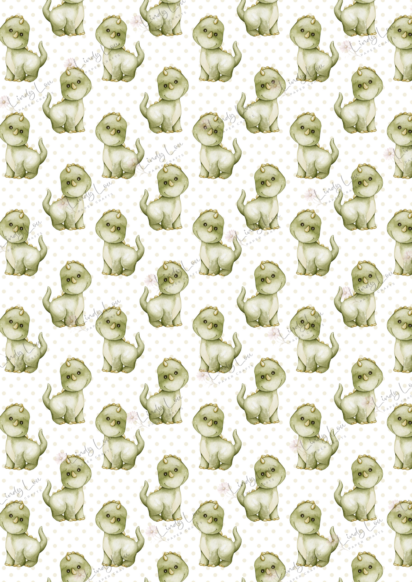 A4 Single Sheet - Dino Saurus - Dino Delight