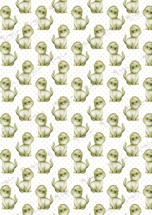 A4 Single Sheet - Dino Saurus - Dino Delight