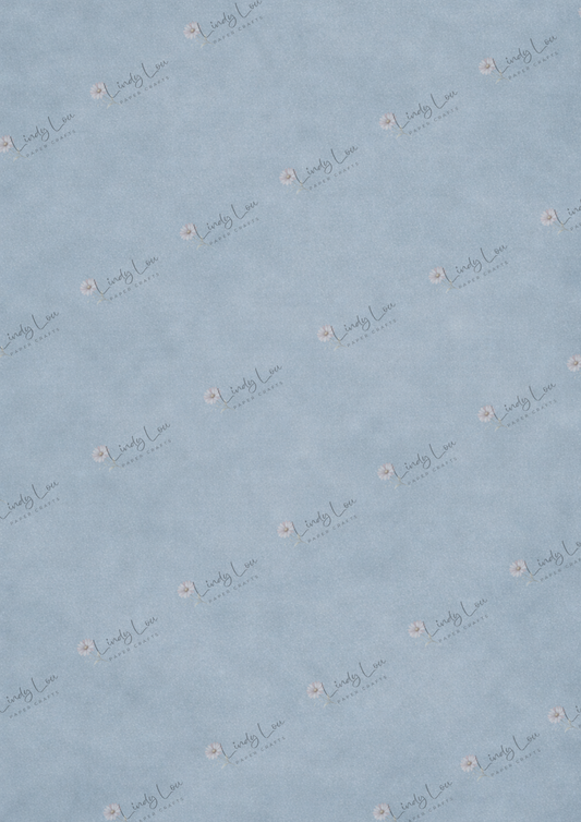 A4 Single Sheet - Burgundy & Blue- Blue Wash