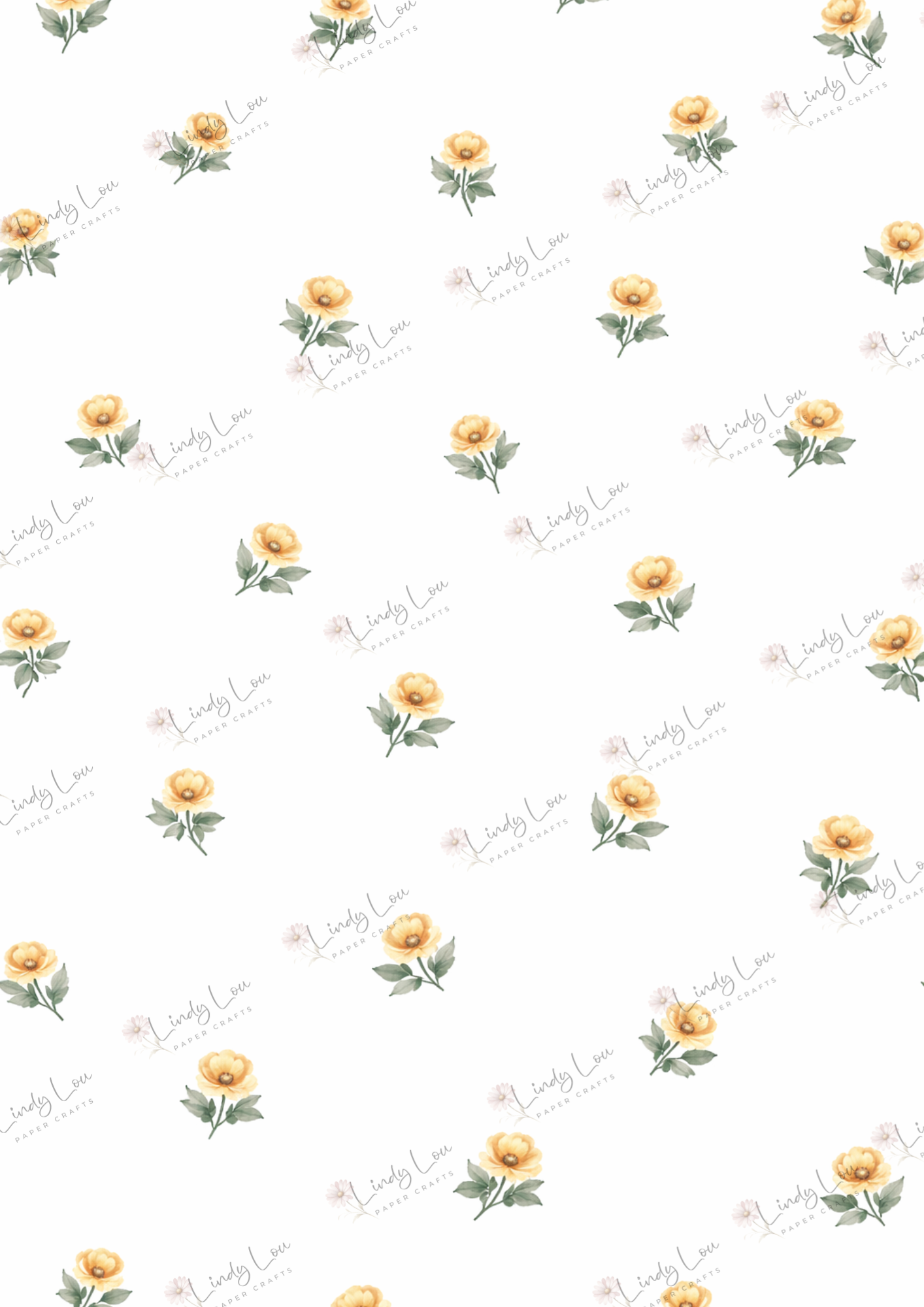 A4 Single Sheet - Buttercream Blooms - Buttercream Sprinkle