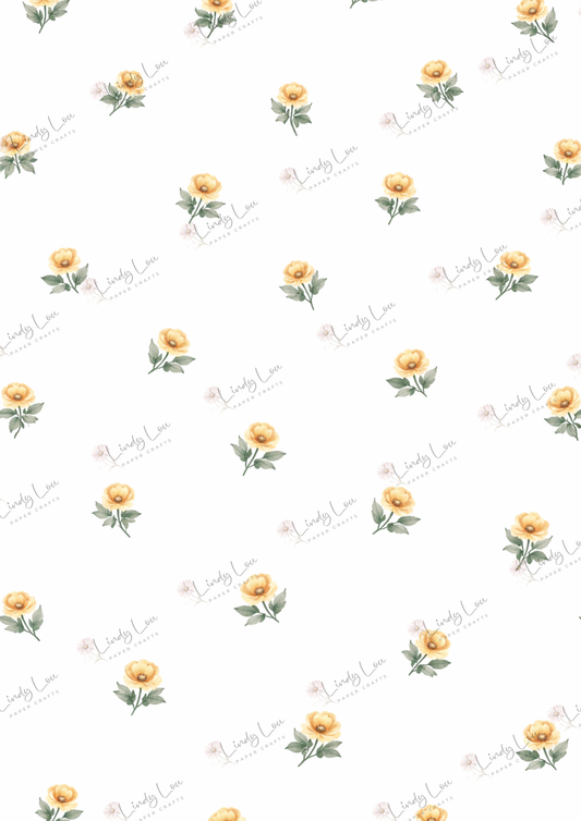 A4 Single Sheet - Buttercream Blooms - Buttercream Sprinkle