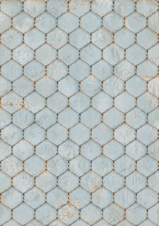A4 Single Sheet - Country Cluckers - Farmhouse Chicken Wire