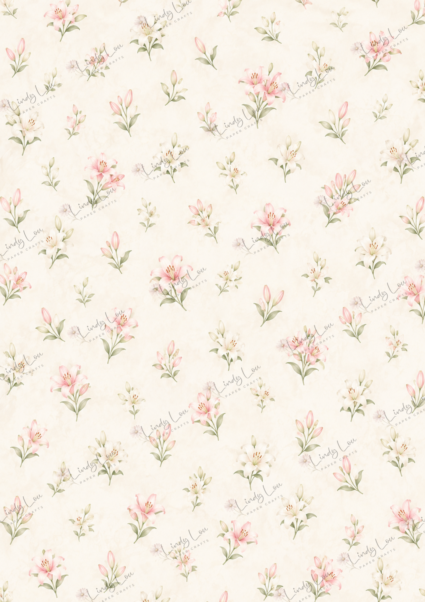 A4 Single Sheet - Lily's Cottage - Lily Garden