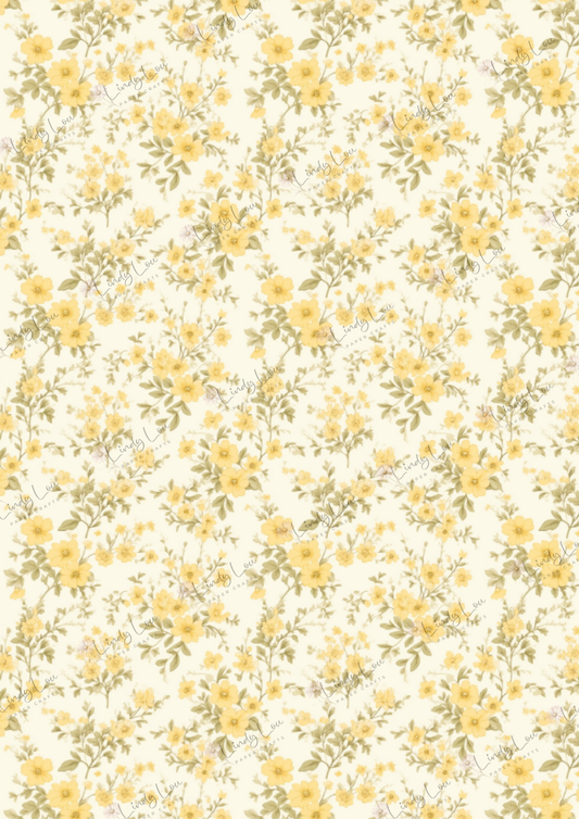 A4 Single Sheet - Summer Florals - Morning Sunshine