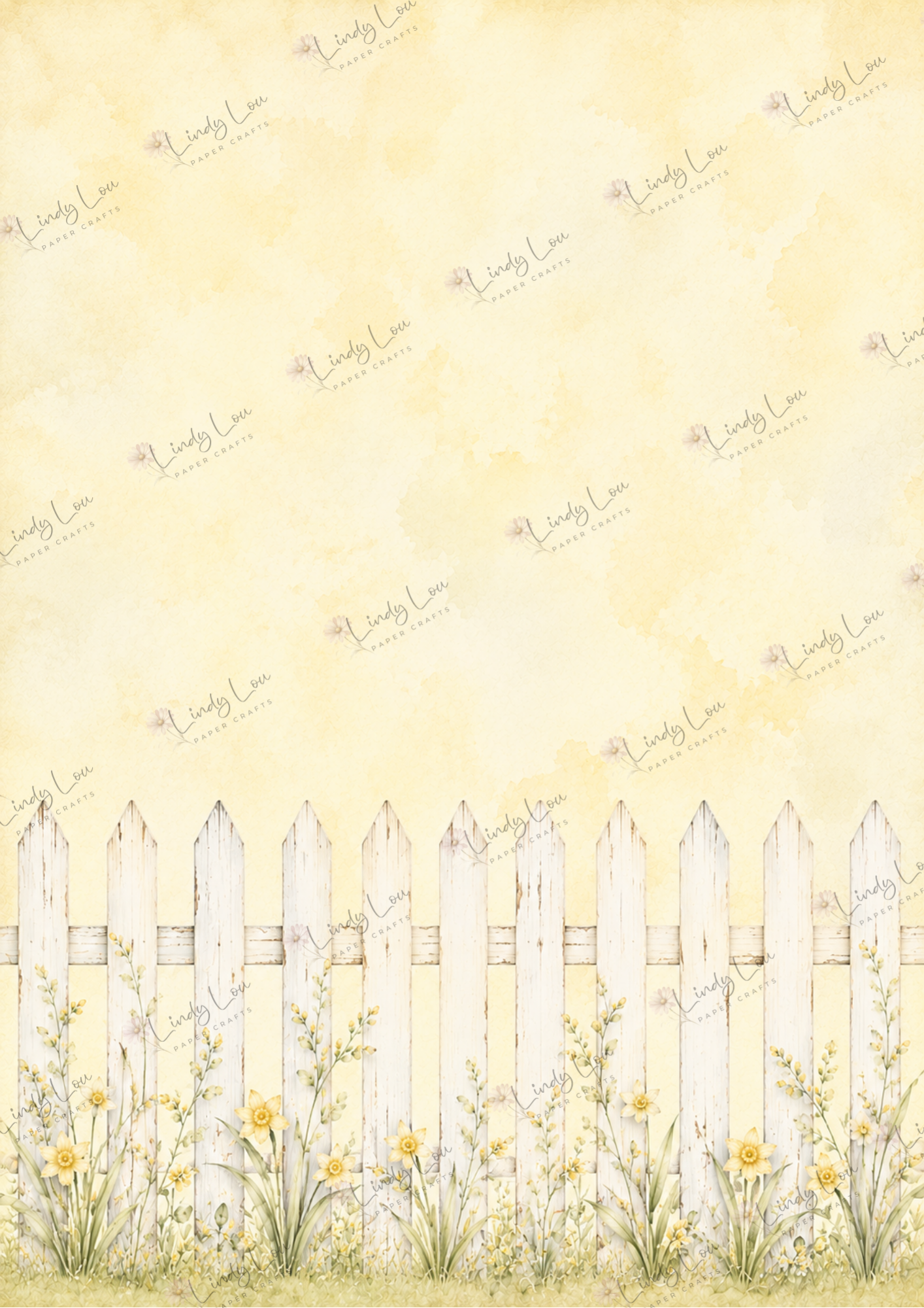 A4 Single Sheet - Mum's Daffodils - White Picket Daffodils