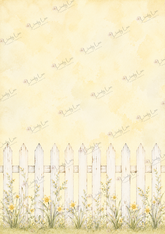 A4 Single Sheet - Mum's Daffodils - White Picket Daffodils