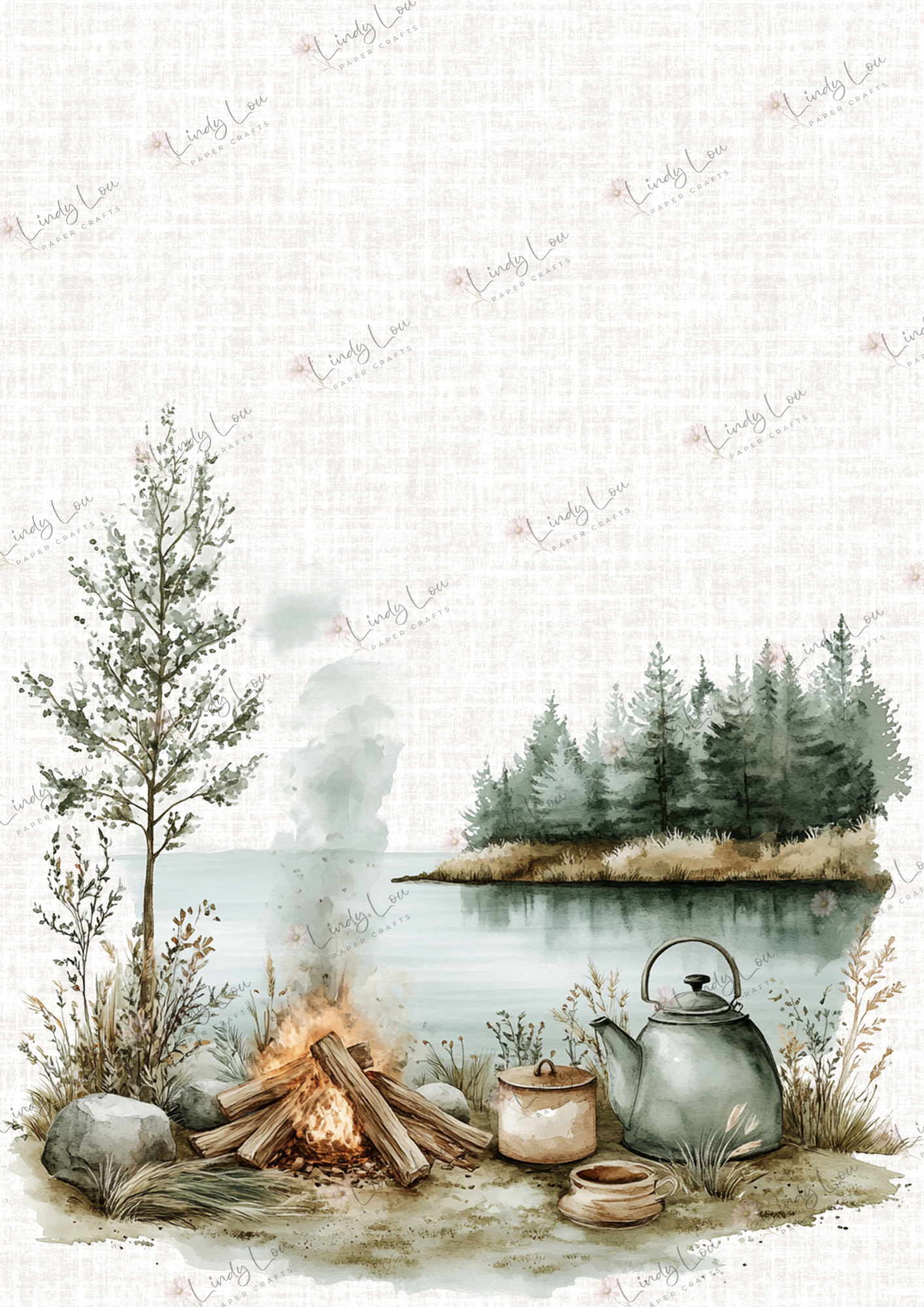 A4 Single Sheet - Gone Fishing - Campfire Brew