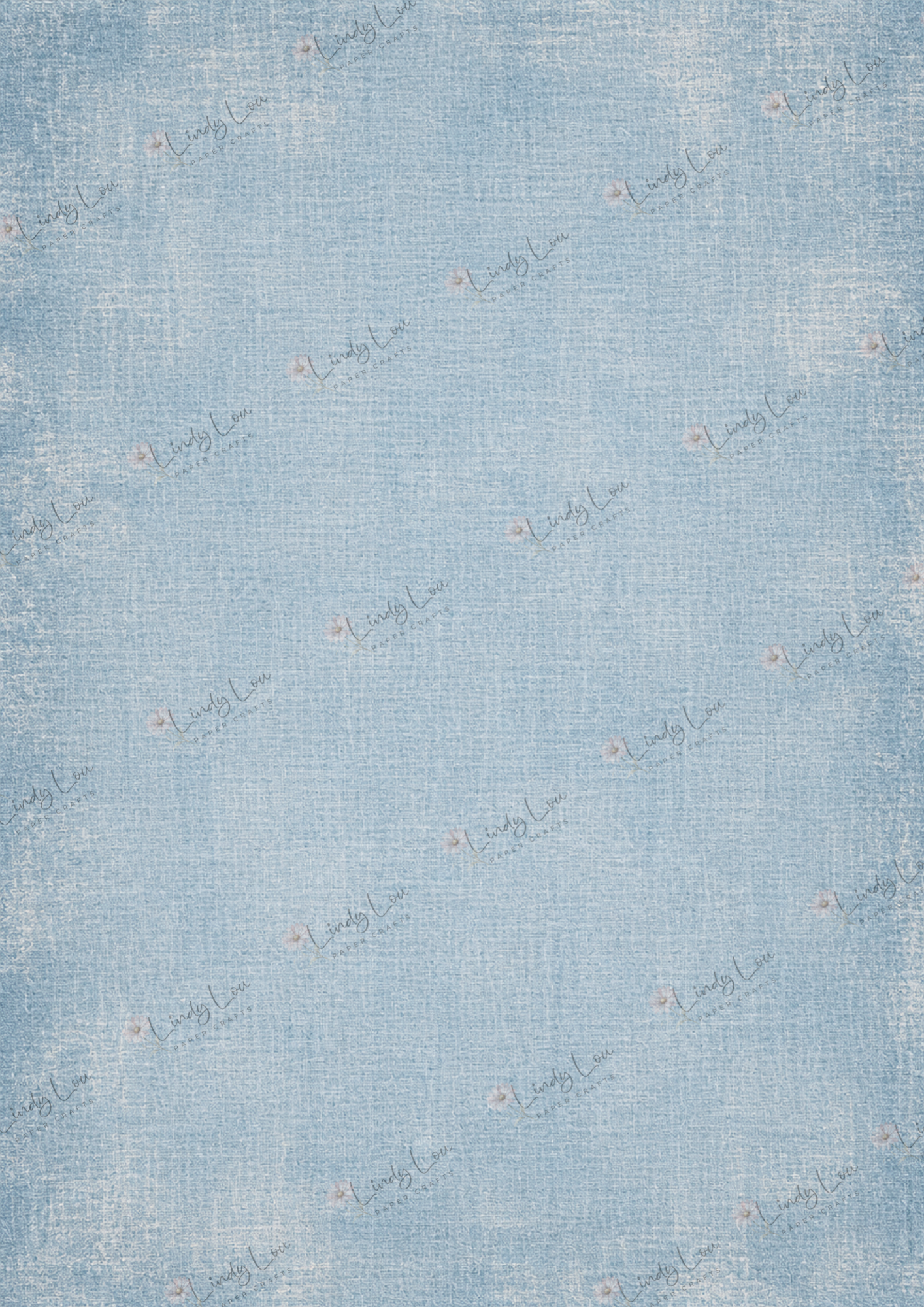 A4 Single Sheet - Giddy up Cowboy - Denim Blue