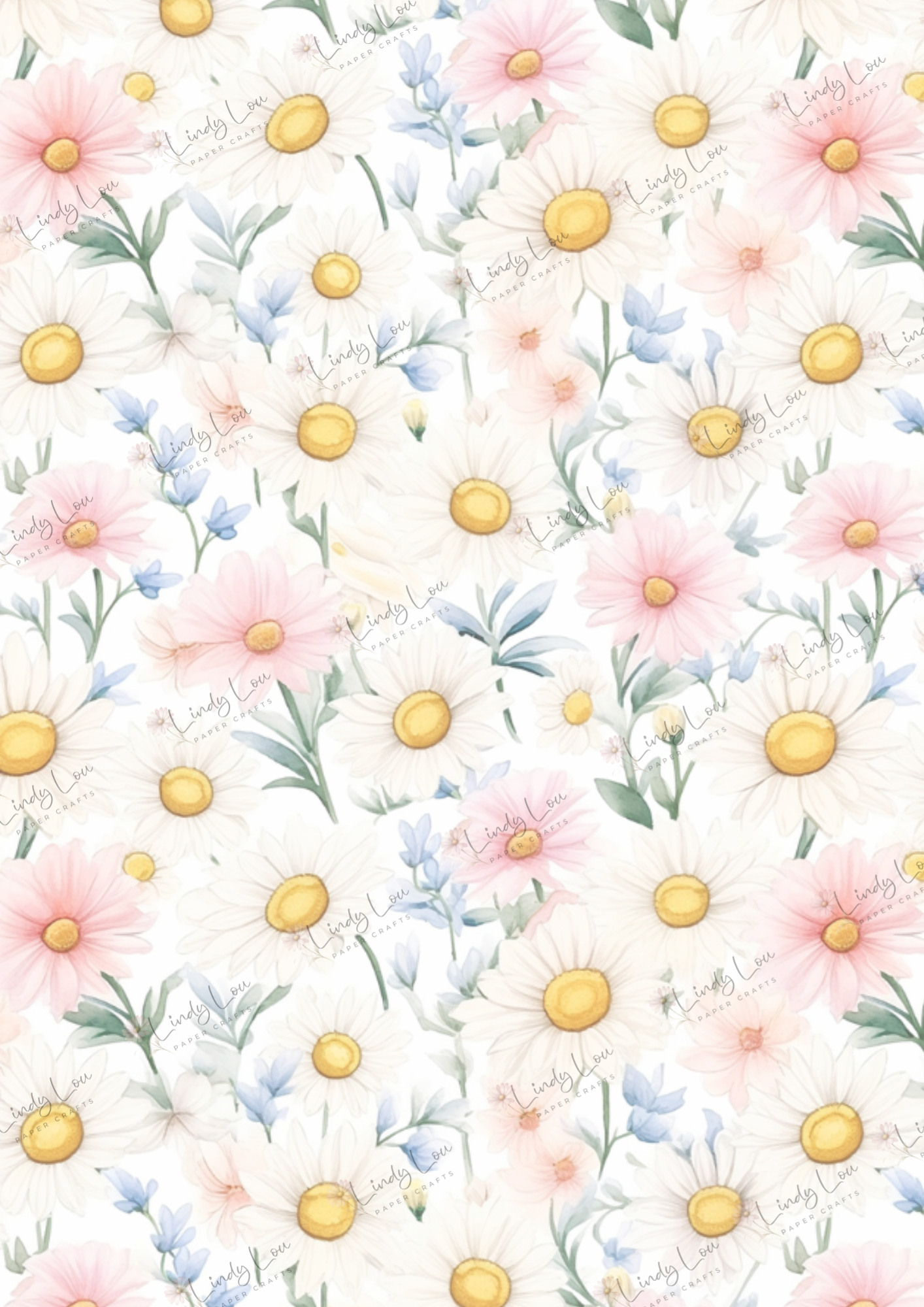 A4 Single Sheet - Daisy Whispers - Whispering Meadow