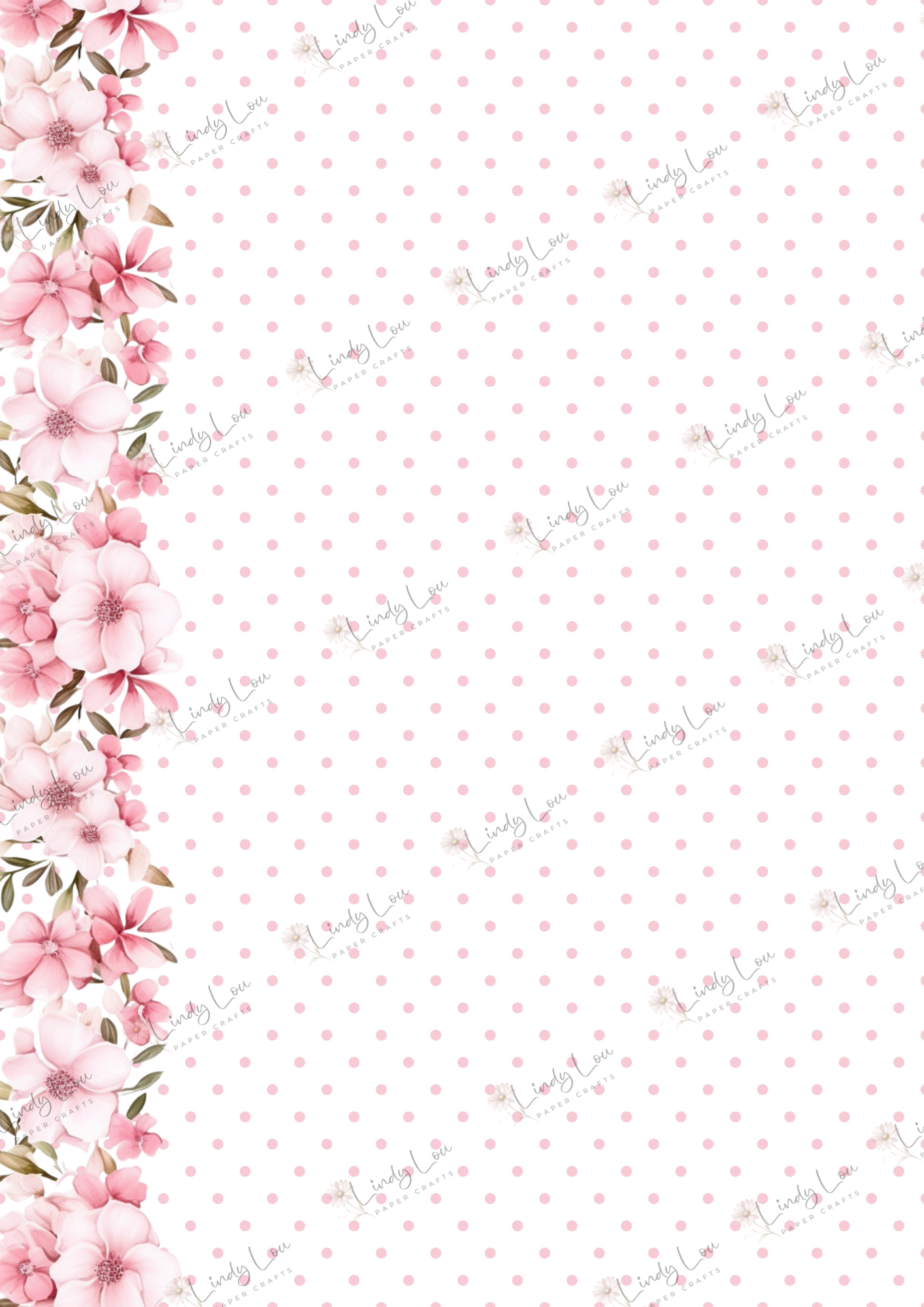 A4 Single Sheet - Sweet Baby Girl - Petal Parade