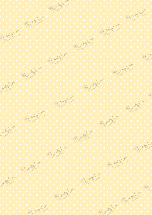 A4 Single Sheet - Summer Florals - Buttercup Polka