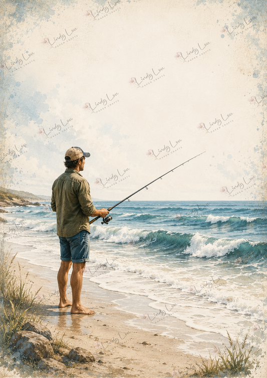 A4 Single Sheet - Gone Fishing - Casting Ashore