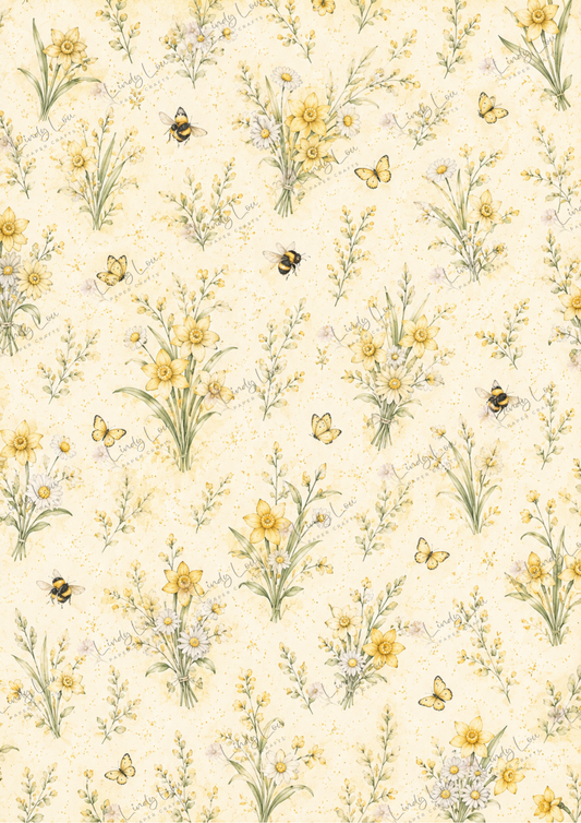 A4 Single Sheet - Mum's Daffodils - Daffodils & Daisies