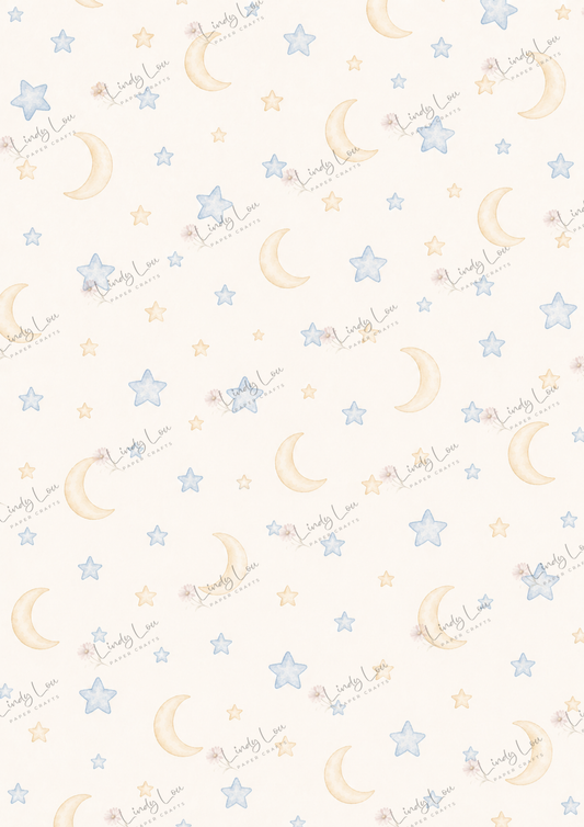 A4 Single Sheet - Baby Boy - Little Starry Nights