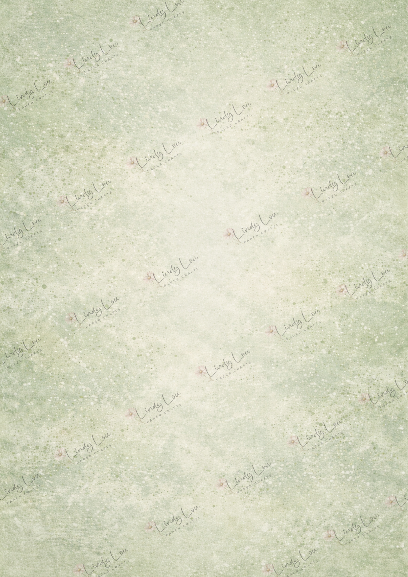 A4 Single Sheet - Bluebirds of Happiness - Sage Mist