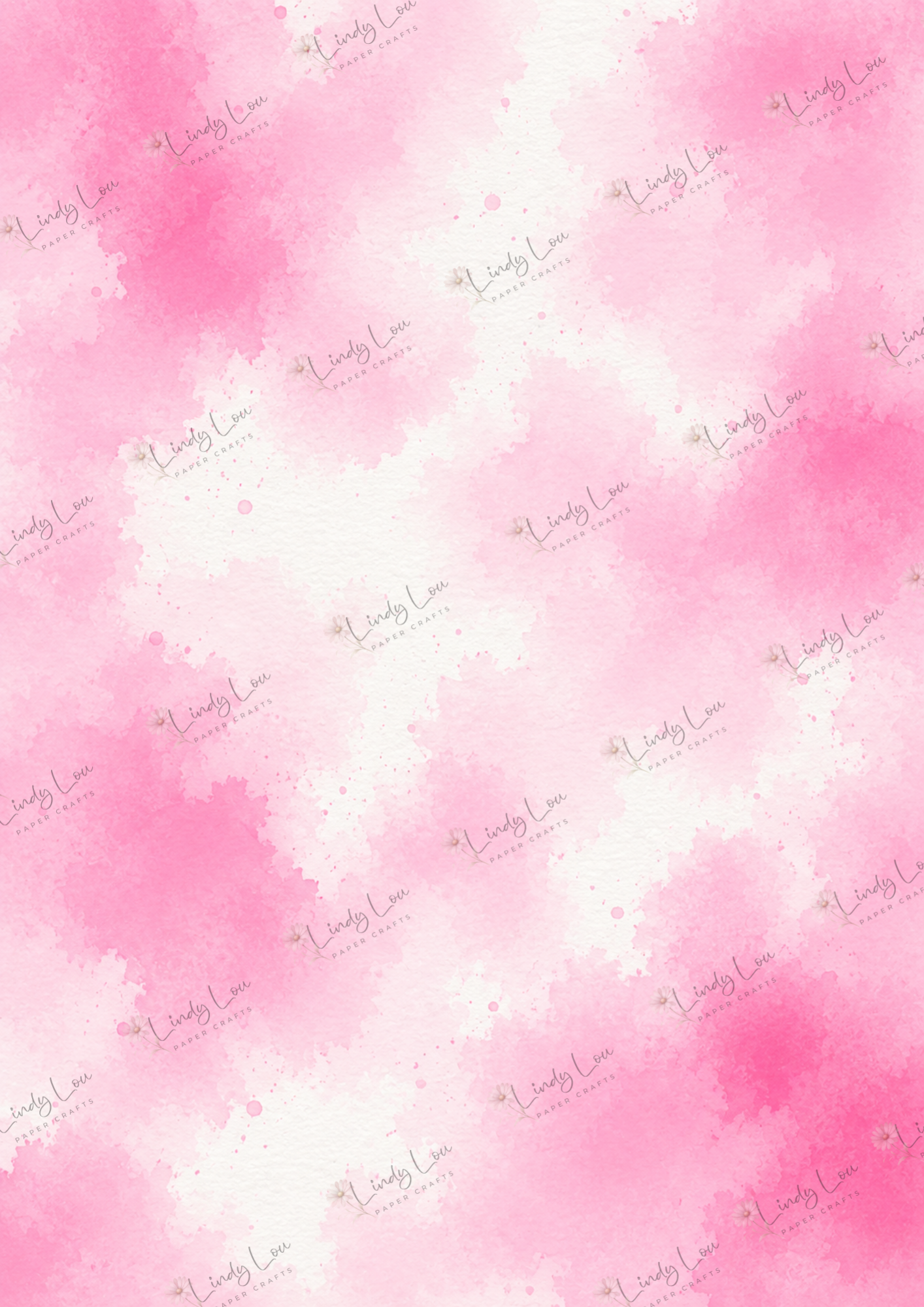 A4 Single Sheet - Barking Adorable - Washy Pink
