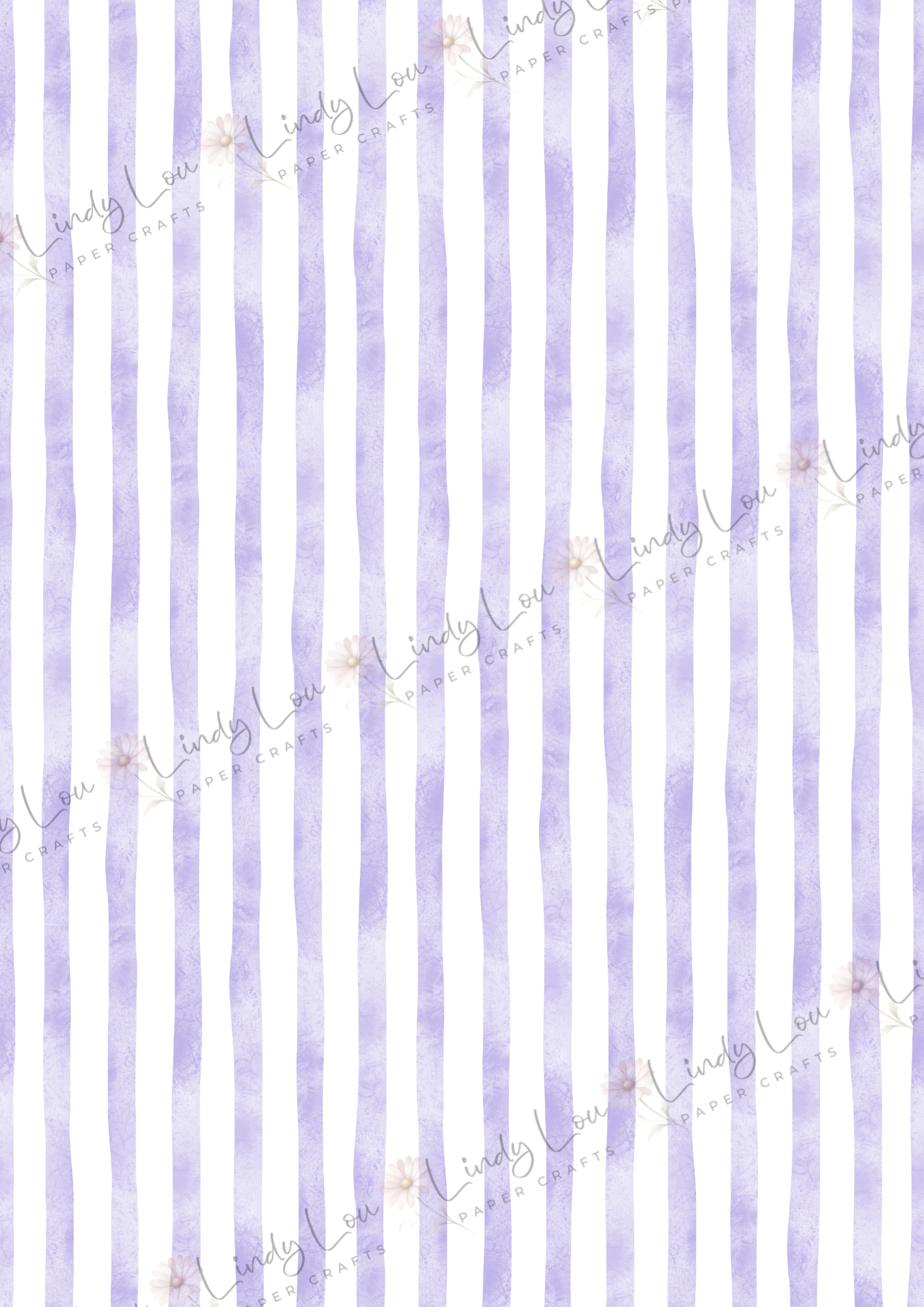 A4 Single Sheet - Princess Ellie - Lavender Stripe