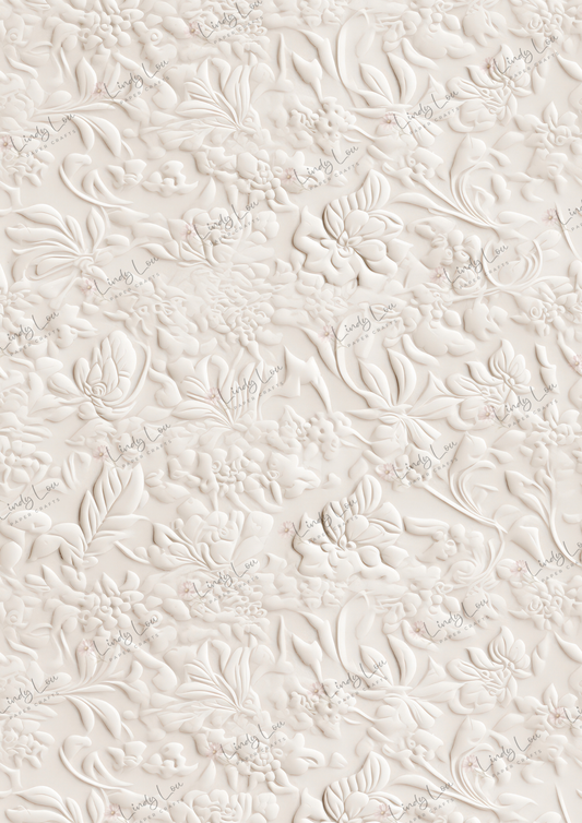 A4 Single Sheet - Tied with a Kiss -  Cherished Emboss