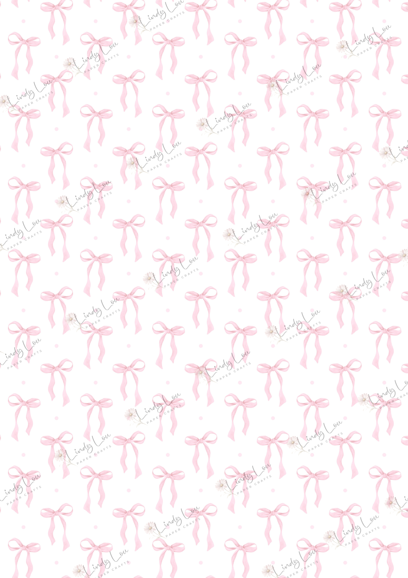 A4 Single Sheet - Sweet Baby Girl - Sugarplum Ribbons