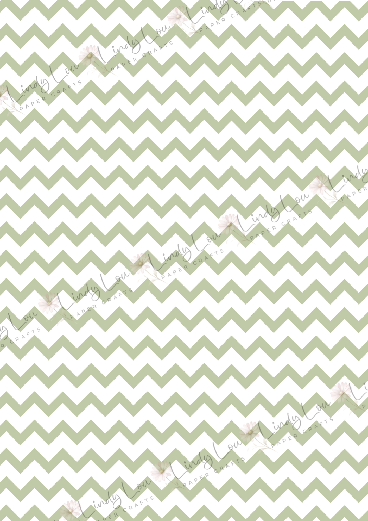 A4 Single Sheet - Dino Saurus - Dino Trail Zigzag