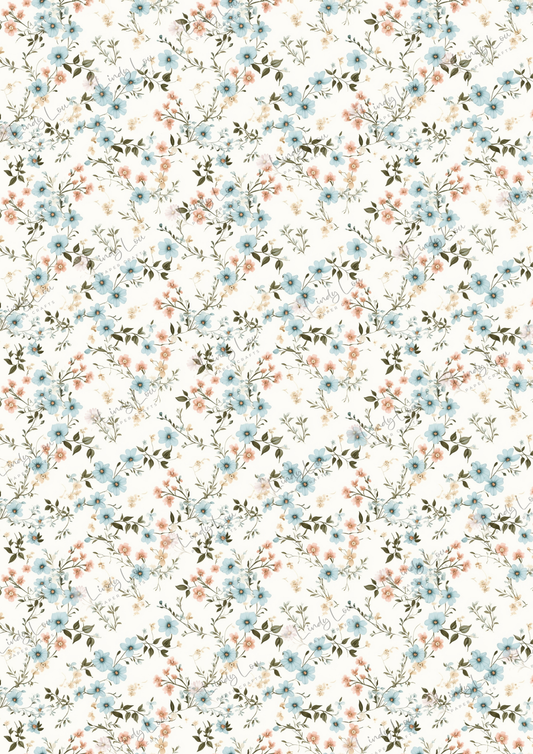 A4 Single Sheet - Teacup Garden - Mint Lane