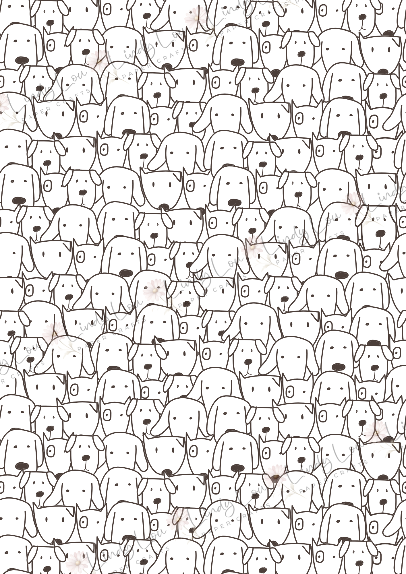 A4 Single Sheet - Pawsitively Adorable - Pawsitively Packed