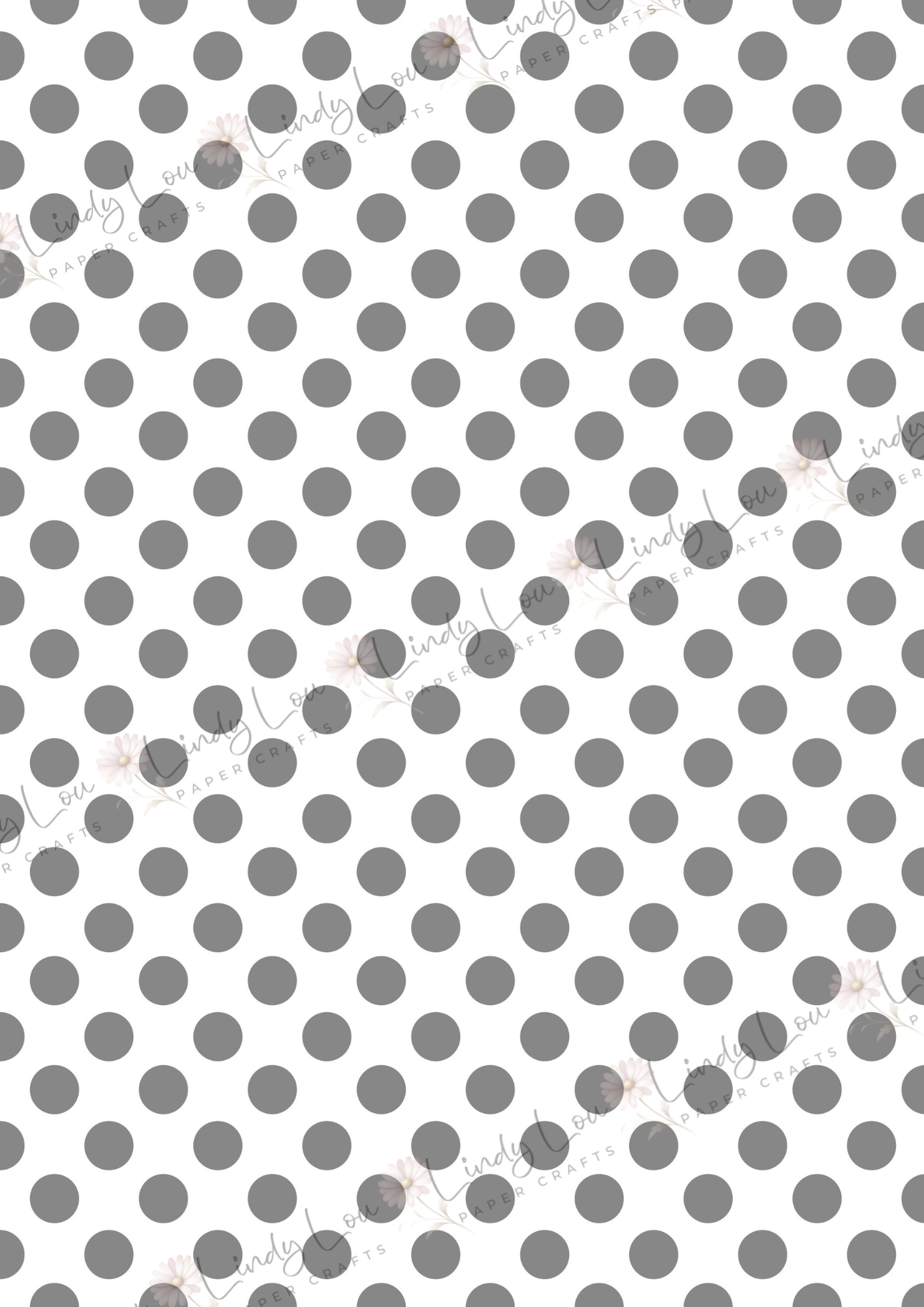 A4 Single Sheet - Paws & Whiskers - Grey Dot