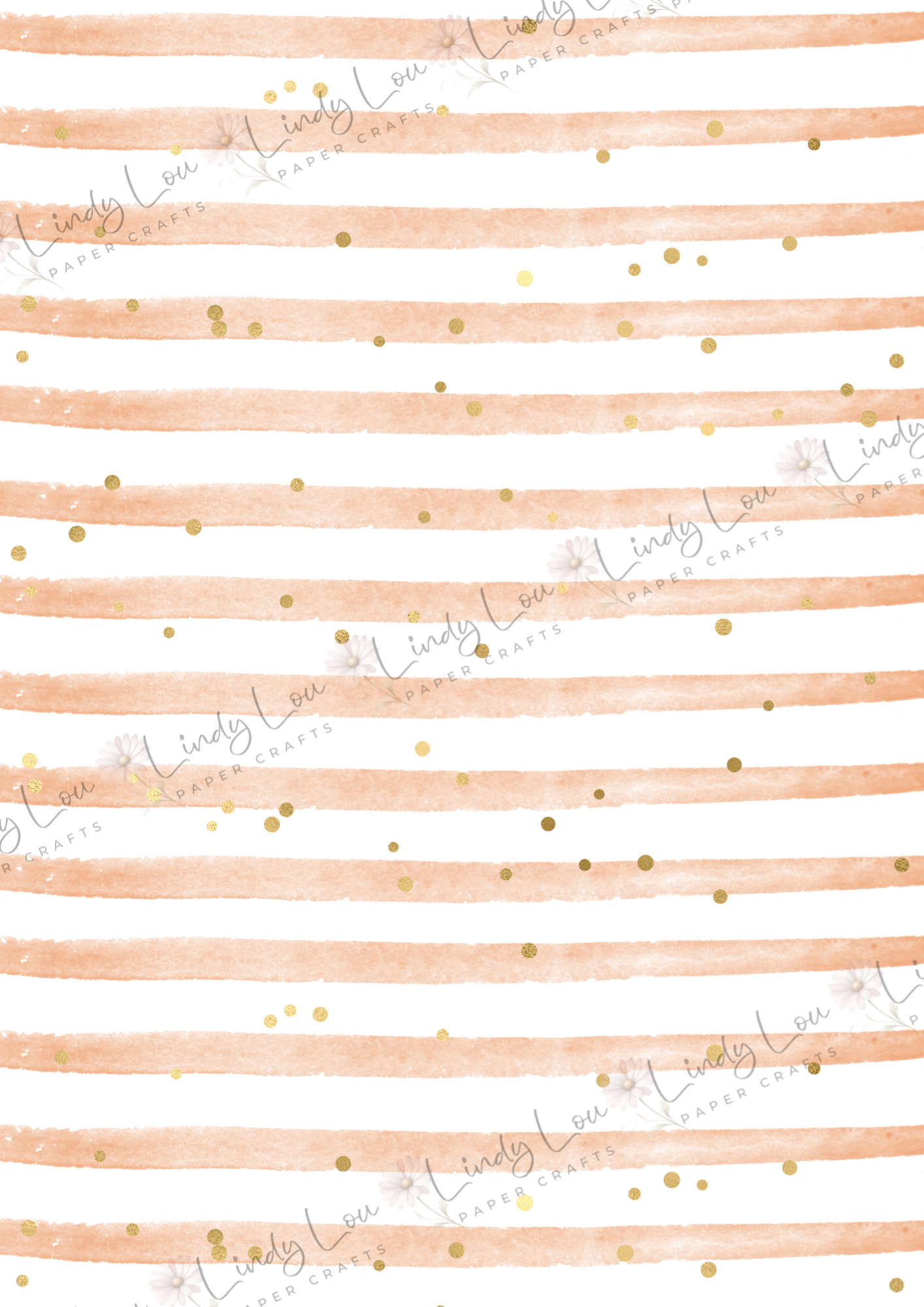 A4 Single Sheet - Butterfly Kisses & Quirky Wishes - Sunset Confetti