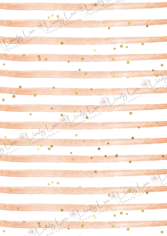 A4 Single Sheet - Butterfly Kisses & Quirky Wishes - Sunset Confetti