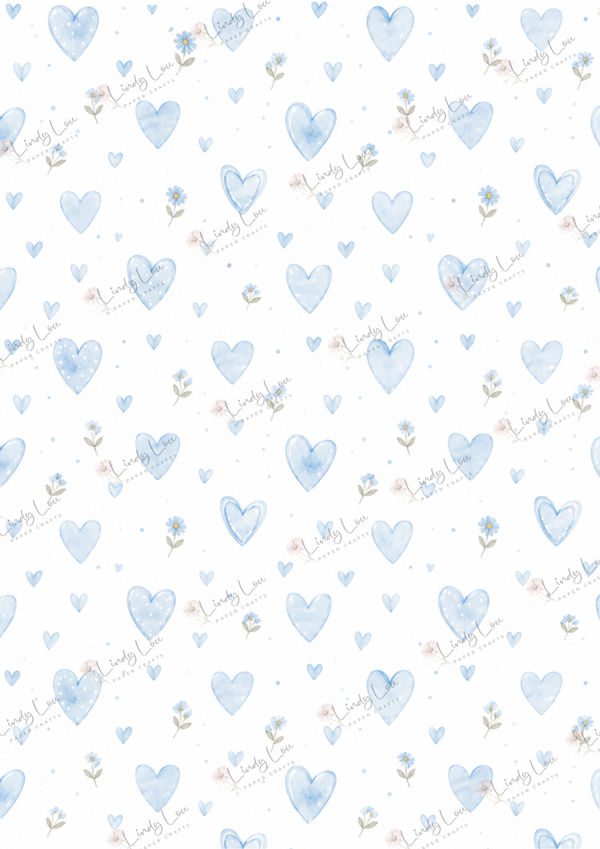 A4 Single Sheet - Daisy Girls - Blue Love