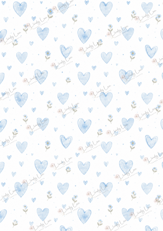 A4 Single Sheet - Daisy Girls - Blue Love