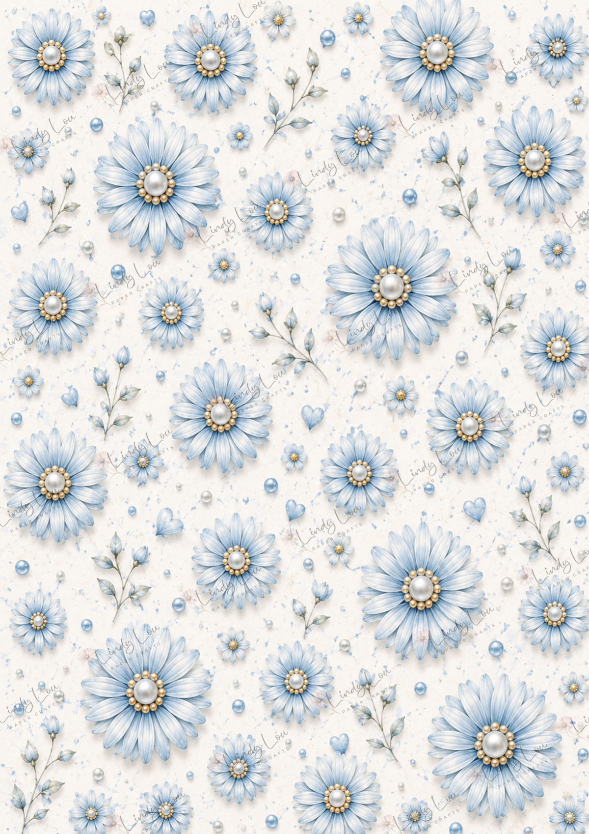 A4 Paper Pack - a Little bit of Pretty - Blue
