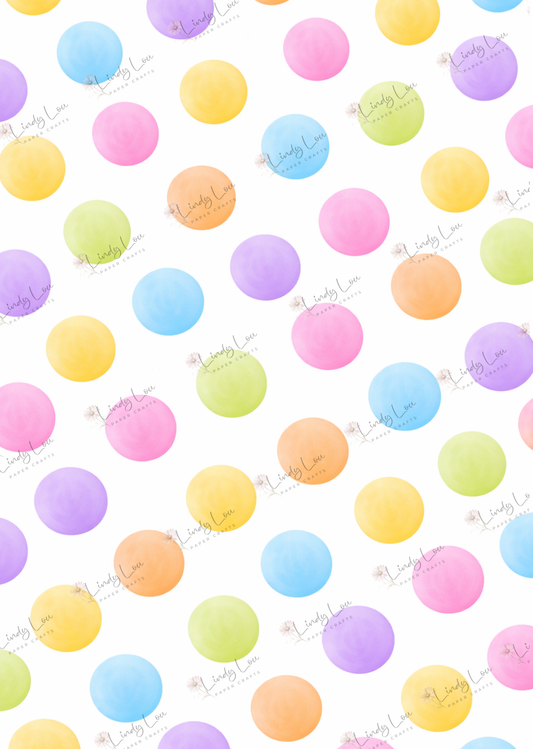 A4 Single Sheet - Birthday Giggles - Candy Pastels