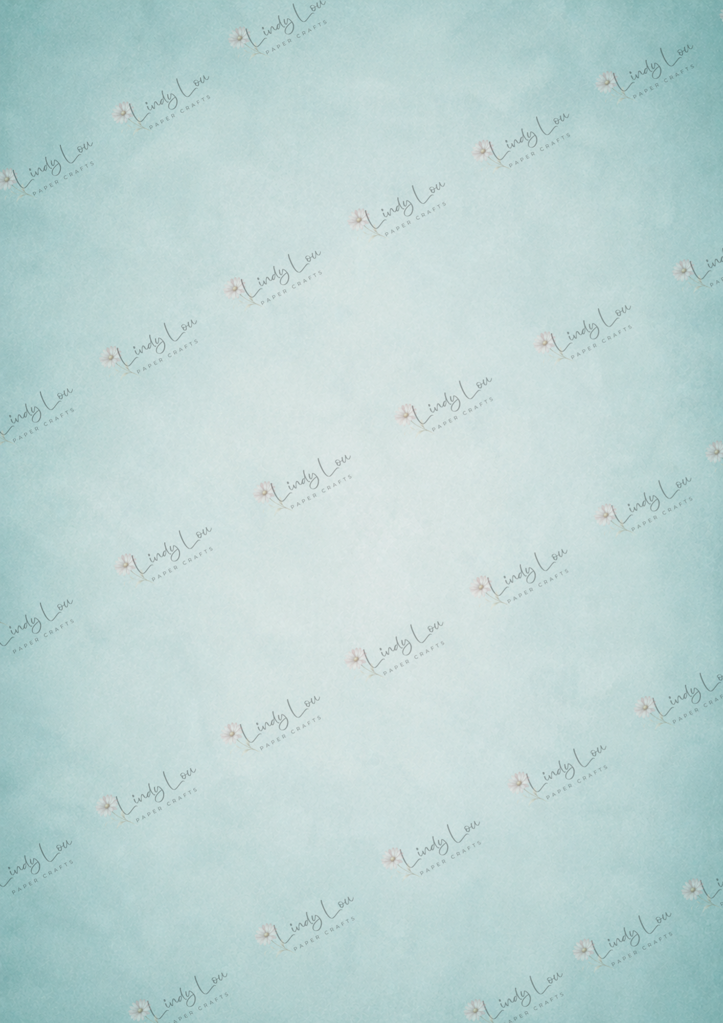 A4 Single Sheet - Gothic Girl Dreams - Ghostly Aqua