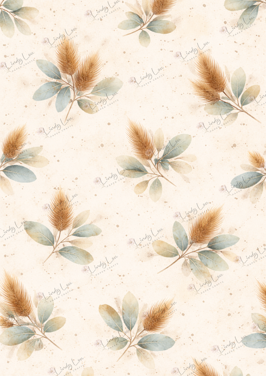 A4 Single Sheet - Bluebirds of Happiness - Golden Wattle