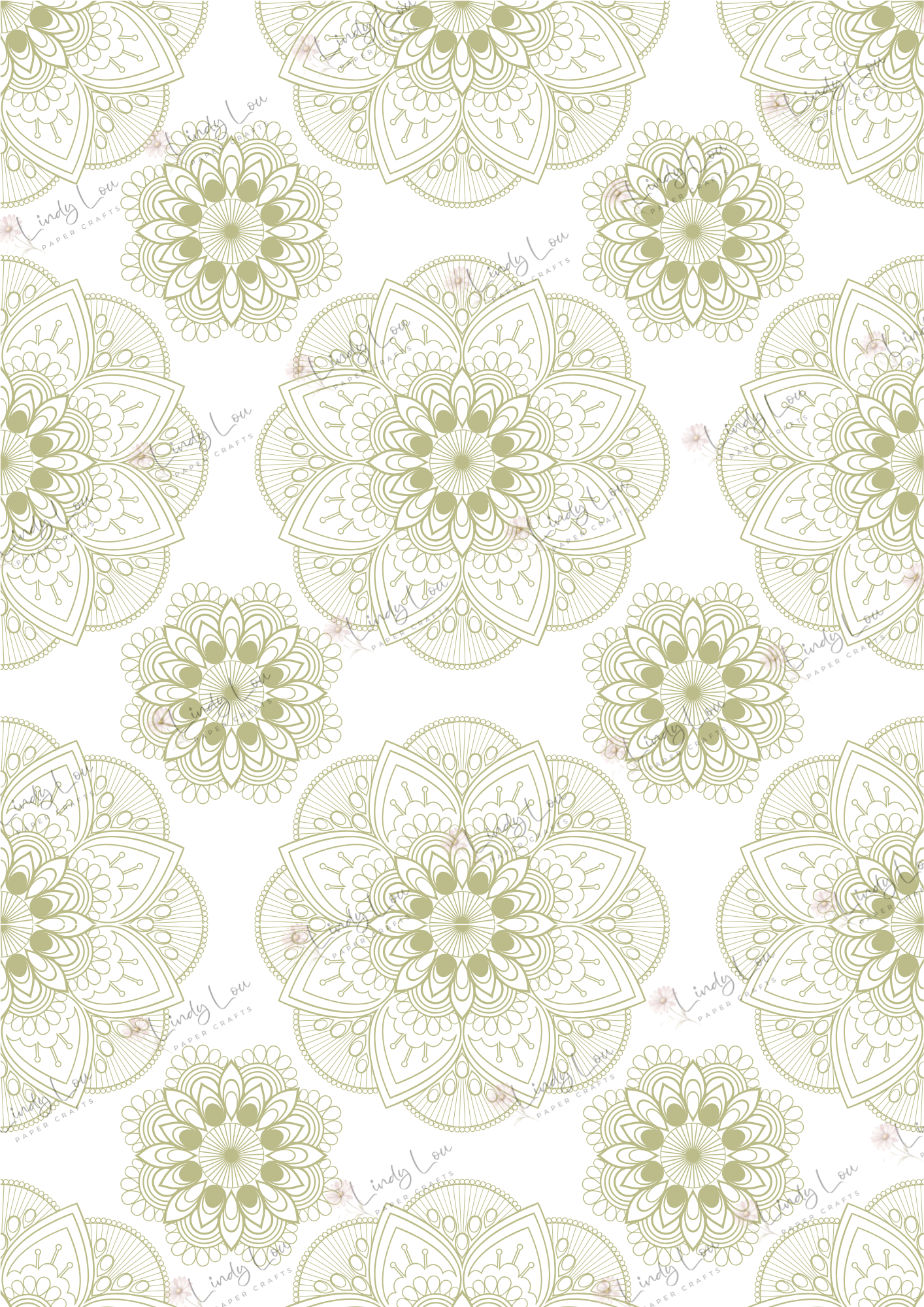 A4 Single Sheet - Summer Florals - Mandala Bloom