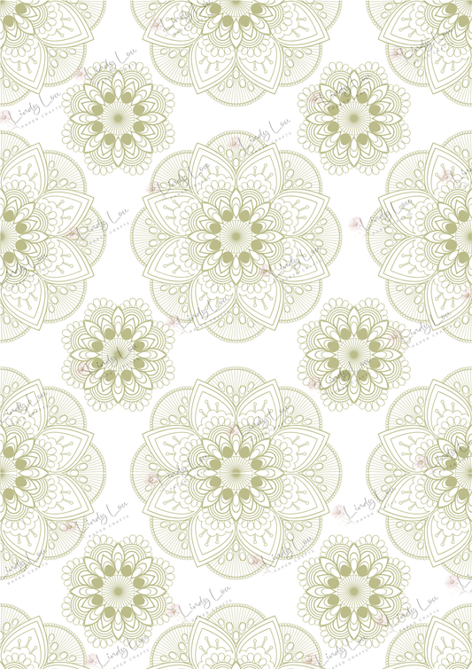 A4 Single Sheet - Summer Florals - Mandala Bloom