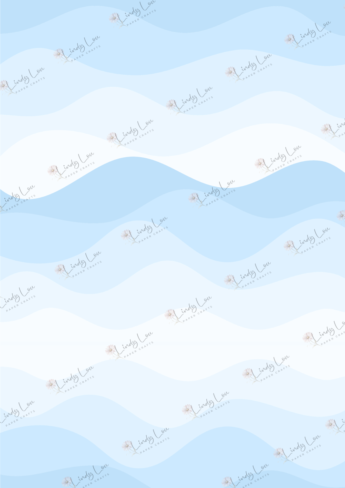 A4 Single Sheet - Beach Day Buddies -  Ocean Waves