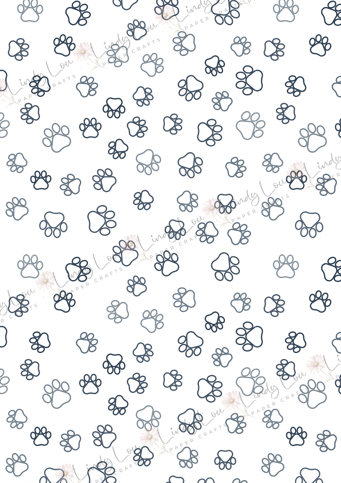 A4 Single Sheet - Pawsitively Adorable - Steppin' Out