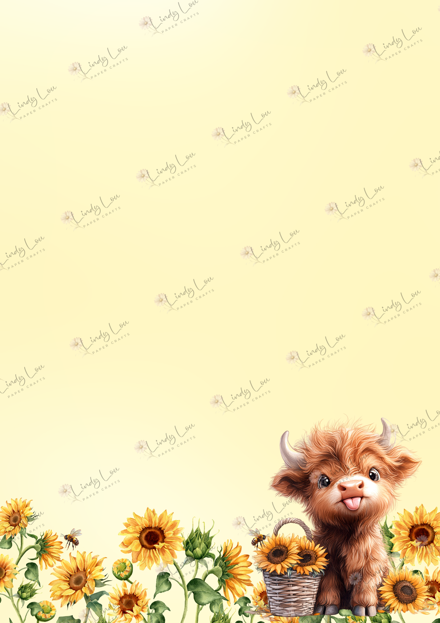 A4 Single Sheet - Sunshine & Moo - Little Miss Sunshine