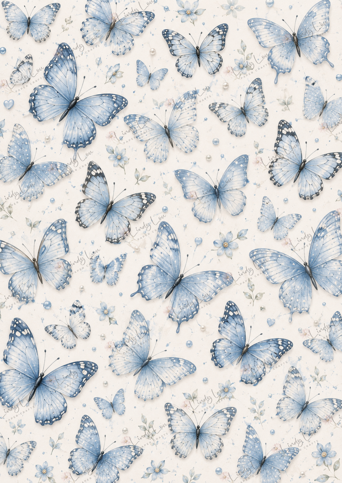 A4 Paper Pack - a Little bit of Pretty - Blue