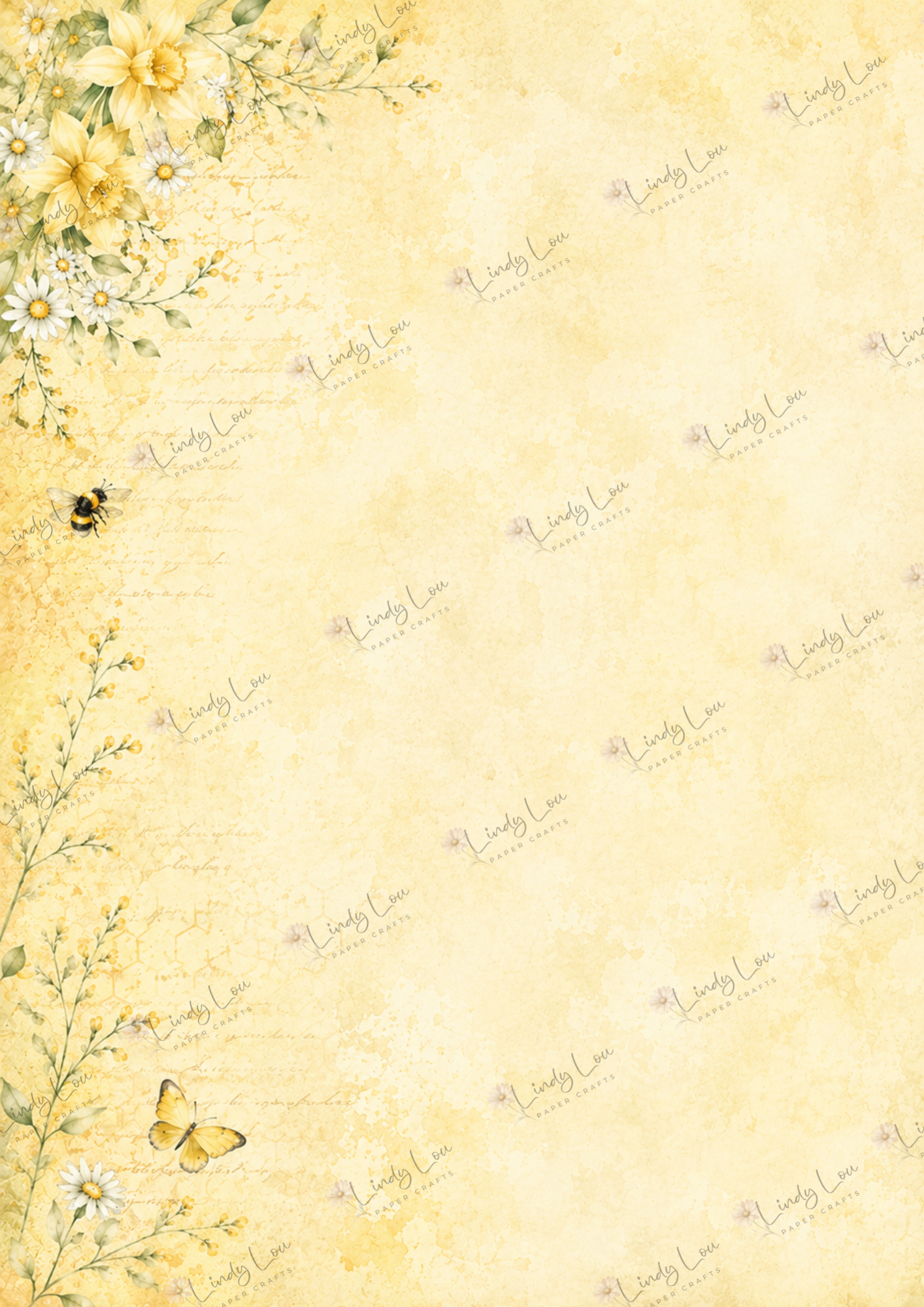 A4 Single Sheet - Mum's Daffodils - Daffodil Garden Notes