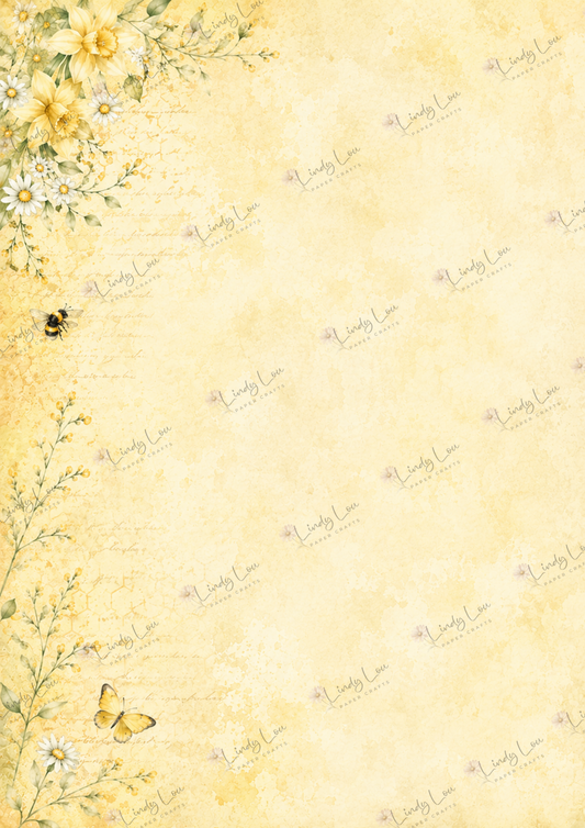 A4 Single Sheet - Mum's Daffodils - Daffodil Garden Notes