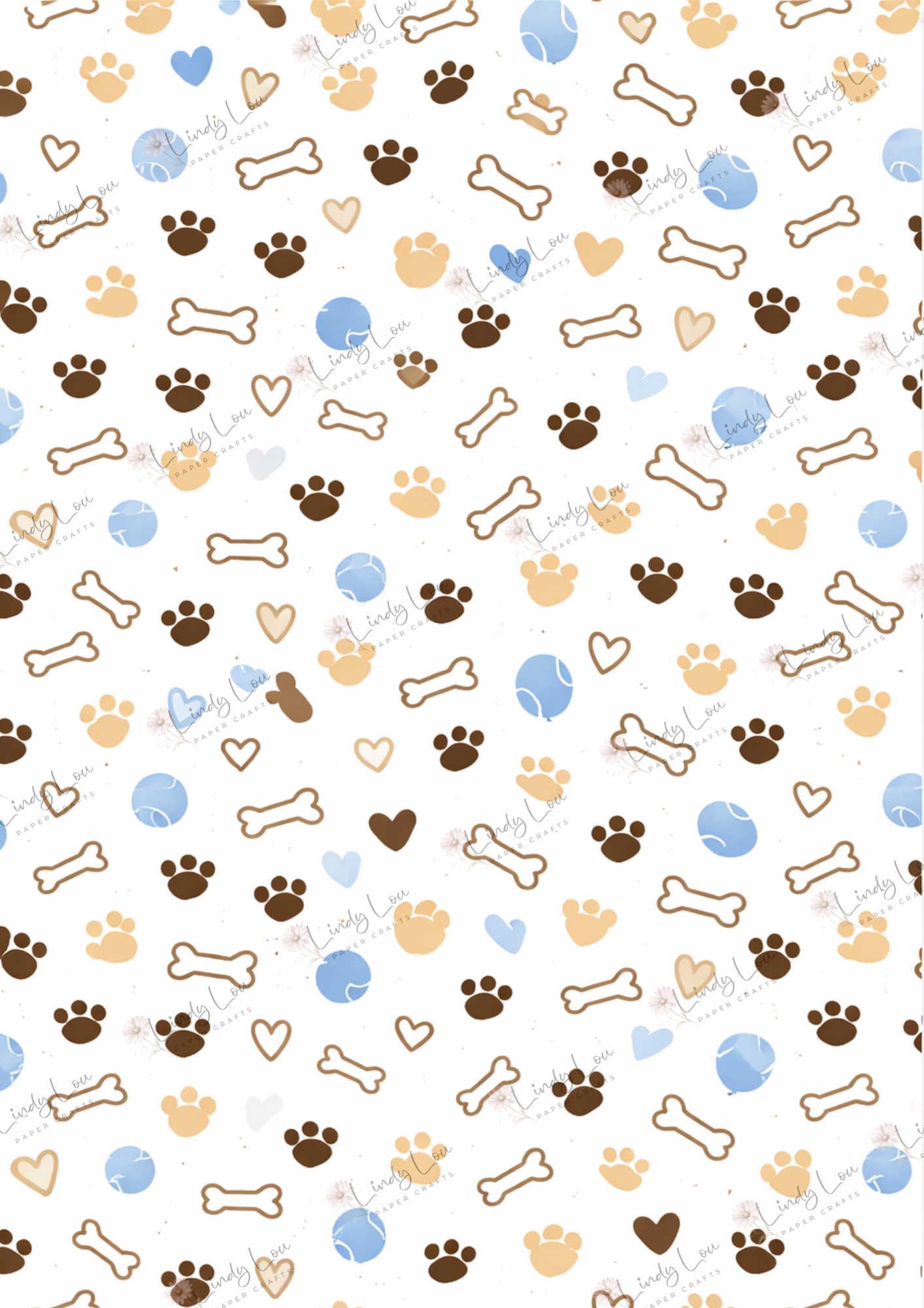A4 Single Sheet - Pawsitively Adorable - Fetch & Love