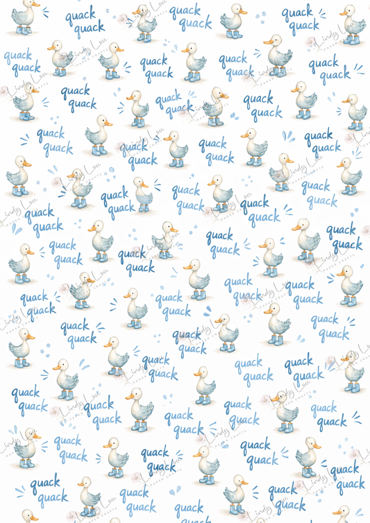 A4 Single Sheet - Little Goose Adventures - Quack Quack Blue