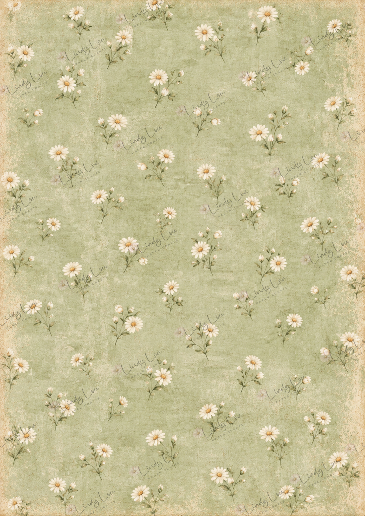 A4 Single Sheet - Country Cluckers - Sage Daisy Meadow